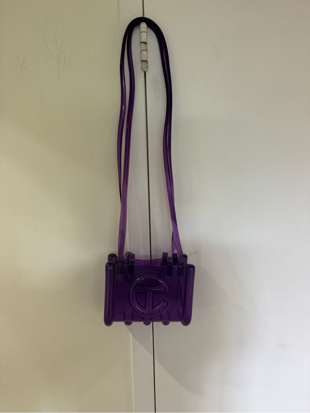 Telfar Purple Transparent Mini Crossbody Bag